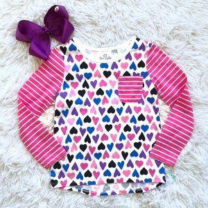 NWOT Sz 4 Full Of Love Heart Top Brand Okie Dokie